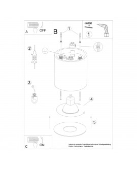 Plafon MIKA biały Sollux SL.1280