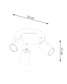 Plafon VERDO 3P biały Sollux SL.1287