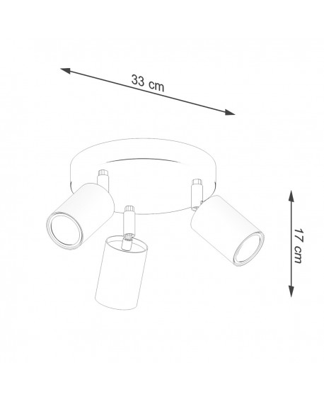 Plafon VERDO 3P biały Sollux SL.1287