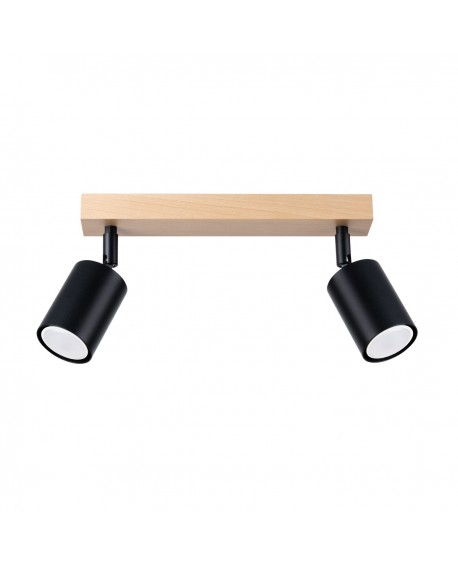 Plafon VERDO 2 czarny Sollux SL.1291