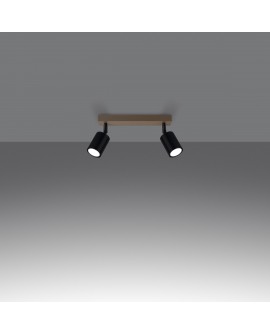 Plafon VERDO 2 czarny Sollux SL.1291