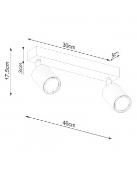 Plafon VERDO 2 czarny Sollux SL.1291