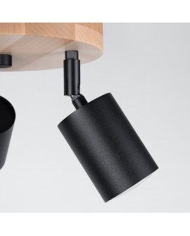 Plafon VERDO 3P czarny Sollux SL.1292