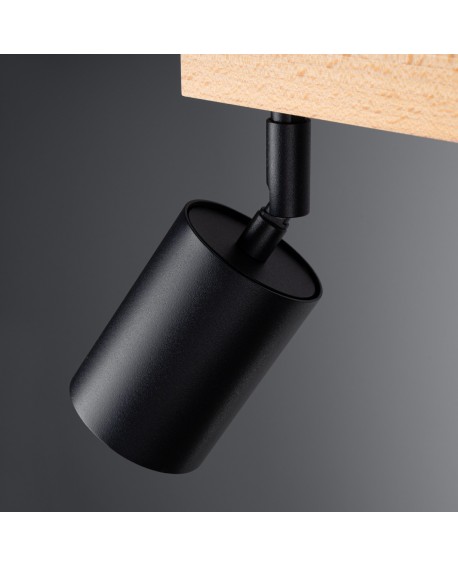 Plafon VERDO 3L czarny Sollux SL.1293