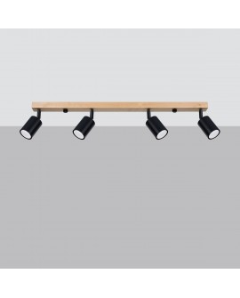 Plafon VERDO 4 czarny Sollux SL.1294