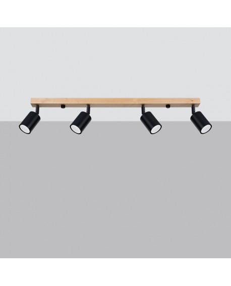 Plafon VERDO 4 czarny Sollux SL.1294