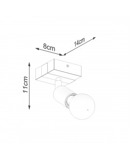 Kinkiet ZUCA czarny Sollux SL.1295