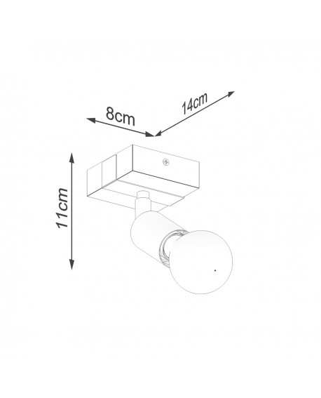 Kinkiet ZUCA czarny Sollux SL.1295