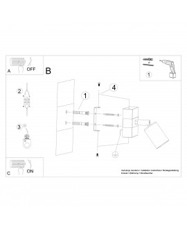 Kinkiet ZUCA czarny Sollux SL.1295