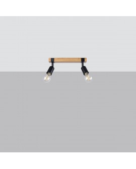 Plafon ZUCA 2 czarny Sollux SL.1296