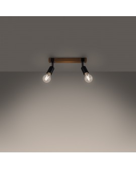 Plafon ZUCA 2 czarny Sollux SL.1296