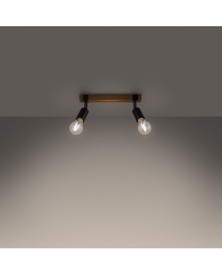 Plafon ZUCA 2 czarny Sollux SL.1296