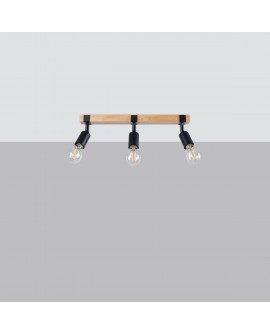 Plafon ZUCA 3 czarny Sollux SL.1297