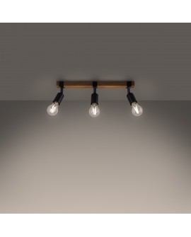 Plafon ZUCA 3 czarny Sollux SL.1297