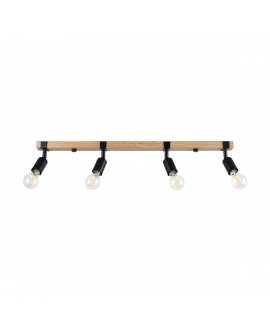 Plafon ZUCA 4 czarny Sollux SL.1298