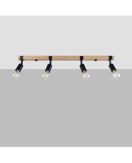 Plafon ZUCA 4 czarny Sollux SL.1298