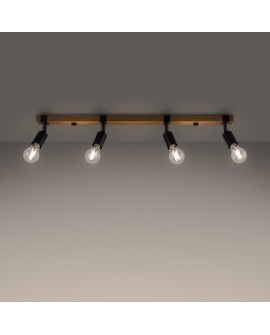 Plafon ZUCA 4 czarny Sollux SL.1298