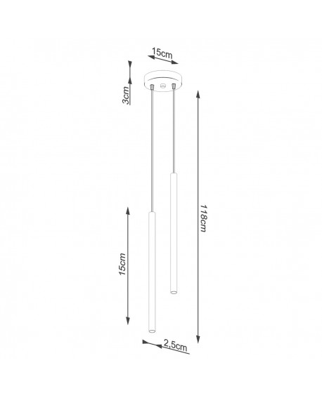 Lampa wisząca PASTELO 2 biała Sollux SL.1303