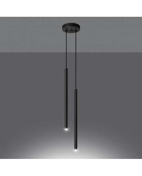 Lampa wisząca PASTELO 2 czarna Sollux SL.1304