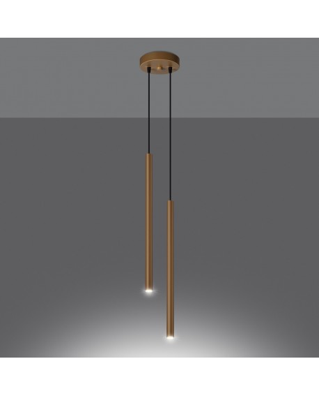 Lampa wisząca PASTELO 2 złota Sollux SL.1305