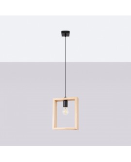 Lampa wisząca ARIES naturalne drewno Sollux SL.1310