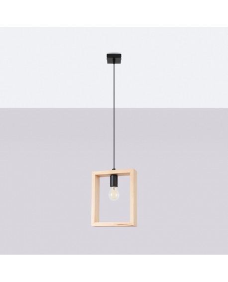 Lampa wisząca ARIES naturalne drewno Sollux SL.1310