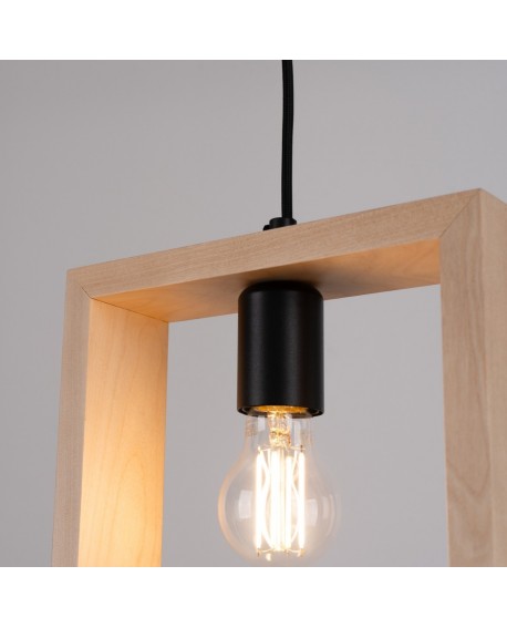 Lampa wisząca ARIES naturalne drewno Sollux SL.1310