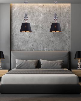 NOWOCZESNA LAMPA WISZĄCA CZARNA MURANEO