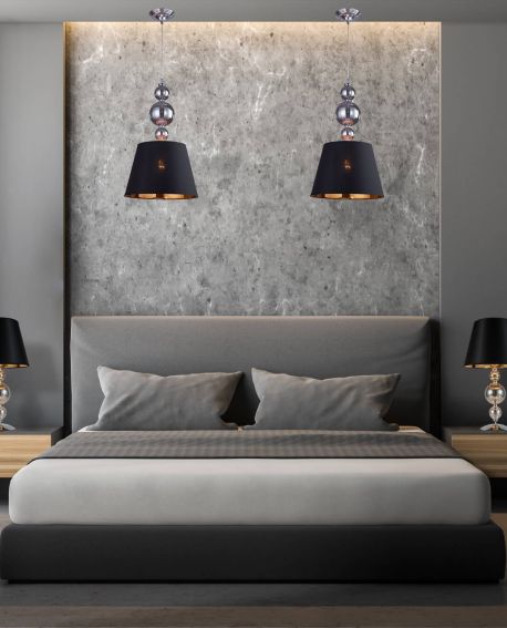 NOWOCZESNA LAMPA WISZĄCA CZARNA MURANEO