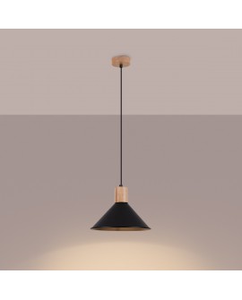 Lampa wisząca JAGA czarna Sollux SL.1320