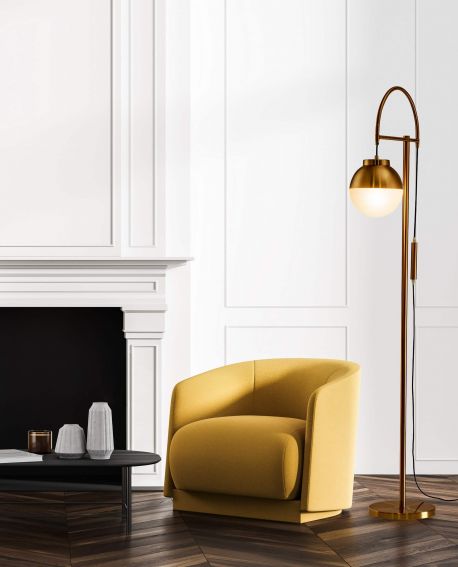 LAMPA STOJĄCA PODŁOGOWA MOSIĘŻNA BERTINI