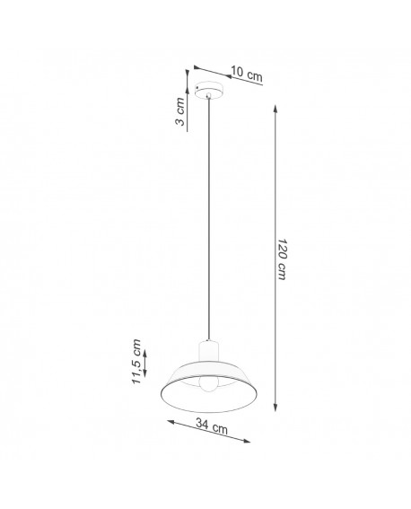 Lampa wisząca FANO biała Sollux SL.1321