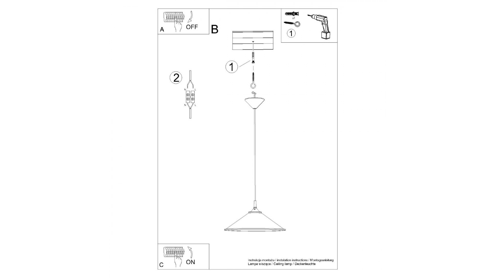 Lampa wisząca ZUMA biała Sollux SL.1325
