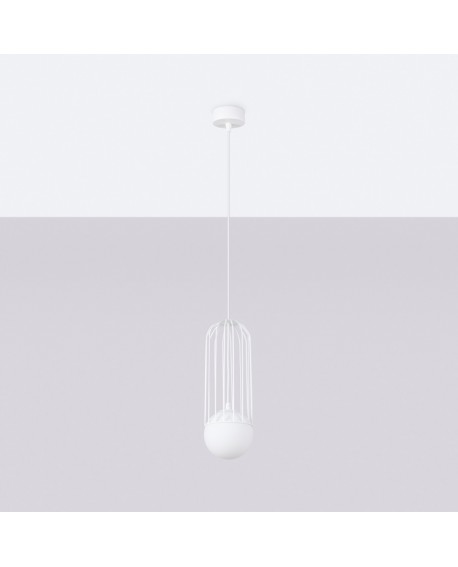 Lampa wisząca BRINA 1 biała Sollux SL.1331