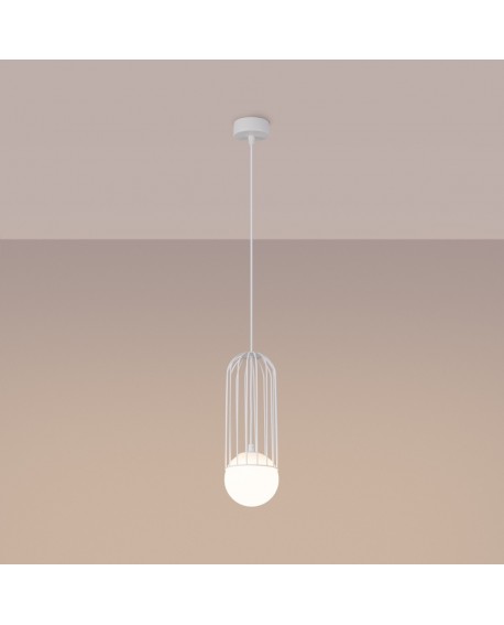 Lampa wisząca BRINA 1 biała Sollux SL.1331