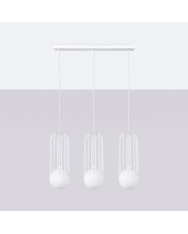Lampa wisząca BRINA 3L biała Sollux SL.1333