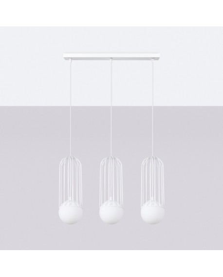 Lampa wisząca BRINA 3L biała Sollux SL.1333