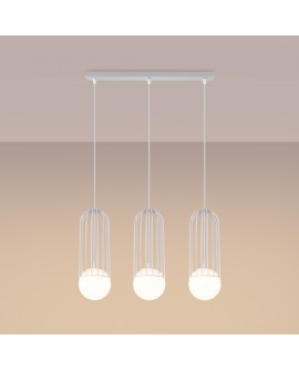 Lampa wisząca BRINA 3L biała Sollux SL.1333