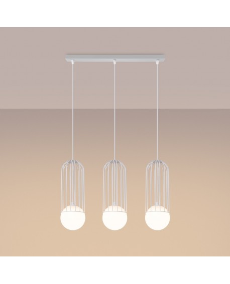 Lampa wisząca BRINA 3L biała Sollux SL.1333