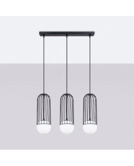 Lampa wisząca BRINA 3L czarna Sollux SL.1334