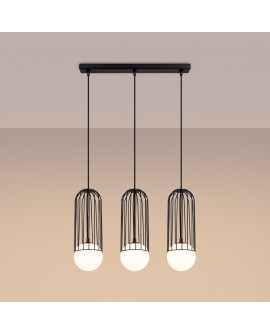 Lampa wisząca BRINA 3L czarna Sollux SL.1334