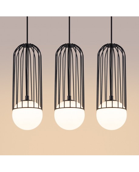 Lampa wisząca BRINA 3L czarna Sollux SL.1334