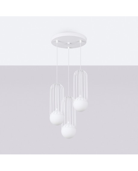 Lampa wisząca BRINA 3P biała Sollux SL.1335