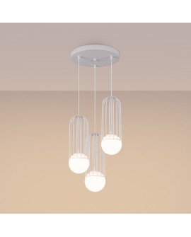 Lampa wisząca BRINA 3P biała Sollux SL.1335