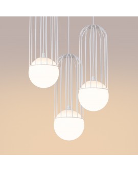 Lampa wisząca BRINA 3P biała Sollux SL.1335