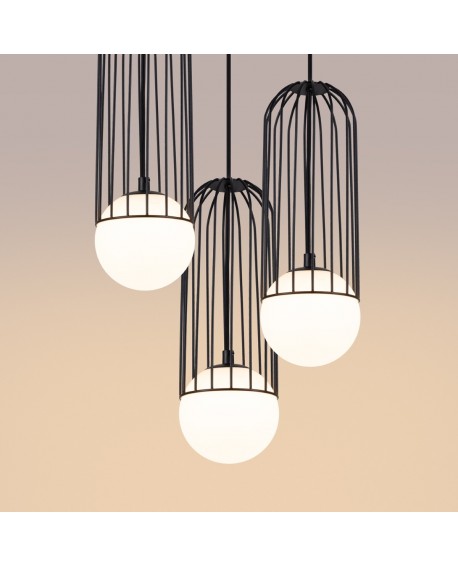 Lampa wisząca BRINA 3P czarna Sollux SL.1336