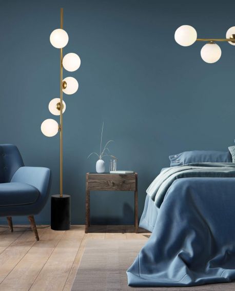 LAMPA STOJĄCA PODŁOGOWA MOSIĘŻNA FREDICA W5 LUMINA DECO