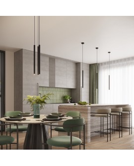 Lampa wisząca ARCHE 1 czarna Sollux SL.1338