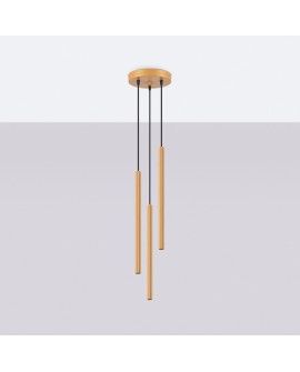 Lampa wisząca ARCHE 3P złota Sollux SL.1342