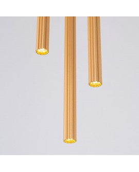 Lampa wisząca ARCHE 3P złota Sollux SL.1342